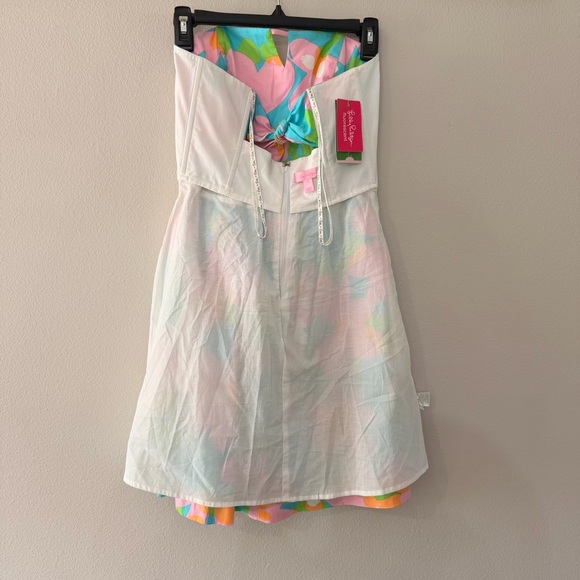 NWT - Lilly Pulitzer Shorely Blue Strapless Floral Dress - Size 4 - Picture 12 of 13